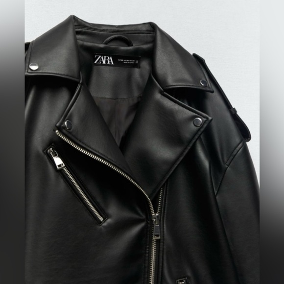 ZARA Oversized Leather Jacket - Picture 6 of 9